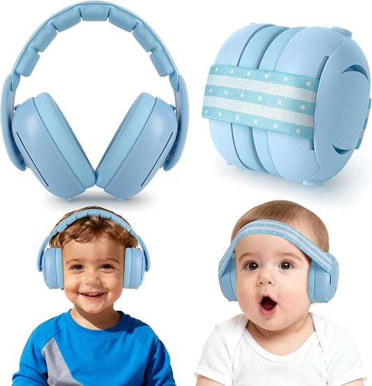 [2-in-1] Baby Ear Muffs Noise Protection - [Two Modes] Baby Headphones for Noise Cancelling Headphones- Infant Headphones Noise Cancelling - Ear Protection for 3 Months to 4 Years