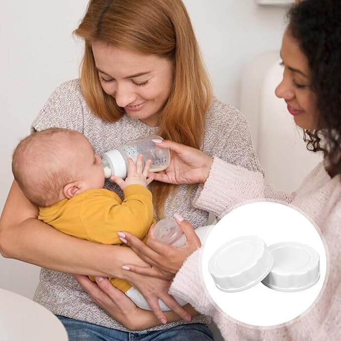 8Pack Baby Bottle Caps Compatible with Evenflo Wide Neck Baby Bottle, Travel and Storage Bottle Lids Replacement, Soft & Safe Bottle Lid (Only Evenflo Wide Neck Baby Bottle)