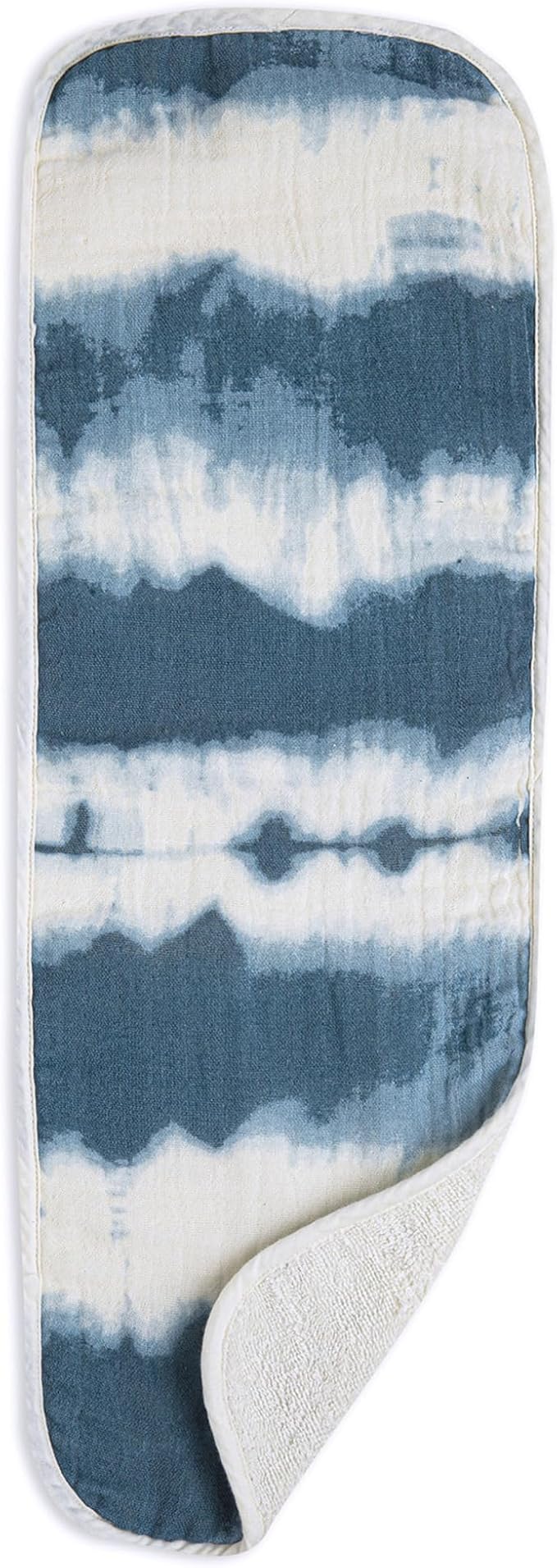 Crane Baby Muslin Baby Burp Cloths, Lightweight Absorbent Burp Cloth, Ocean Theme, Set of 3, 7" x 20", Newborn Baby Essentials, Burp Cloths Baby Boy, Burp Cloths Baby Girl, Baby Newborn Essentials