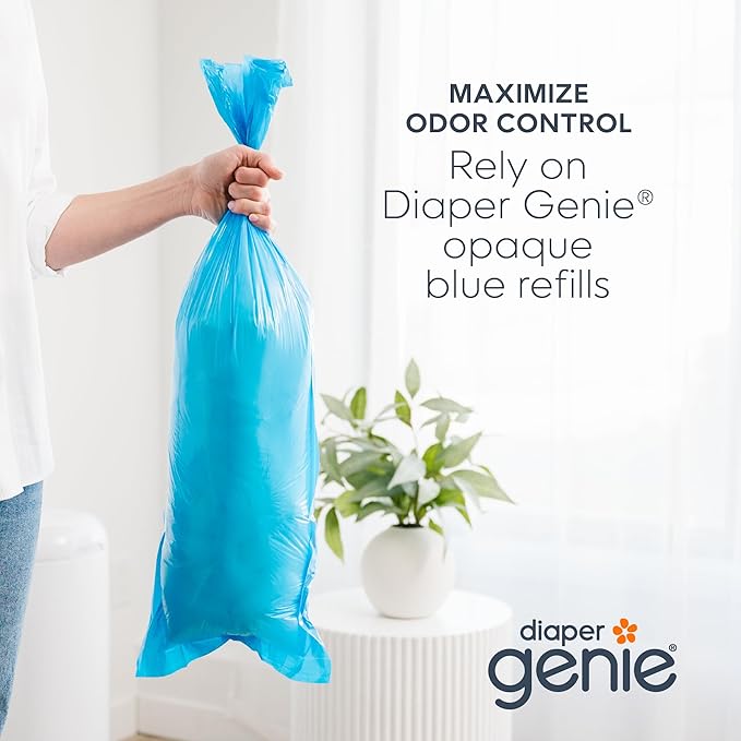 Diaper Genie Easy Roll Refill, 30 Bags Per Refill, Holds Up to 1410 Newborn Diapers| Odor Control| Diaper Pail-Bags, Fits-Genie Signature & Platinum Pails, (Pack of 2)