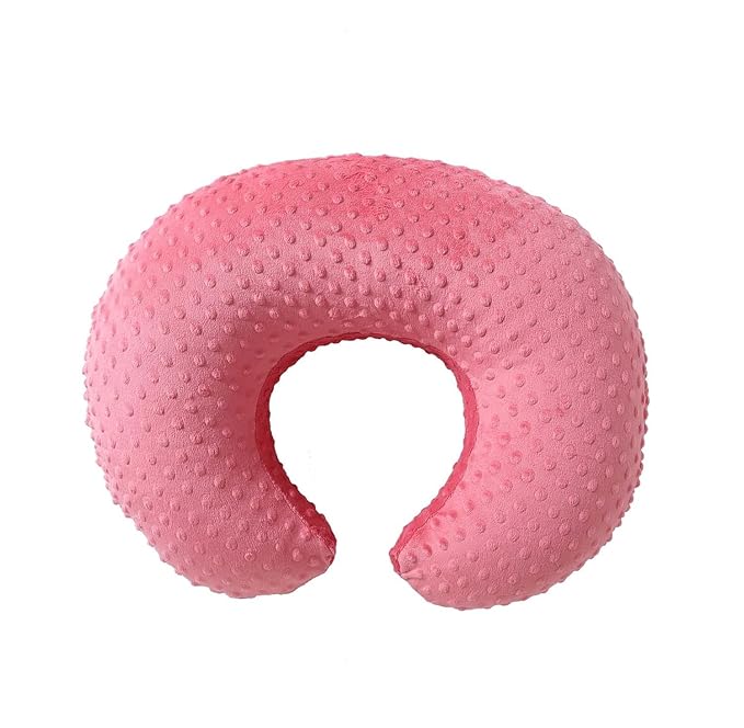 Nursing Pillow Cover Breastfeeding Pillow Cases Plush Dot Slipcover (StrawberryRed)