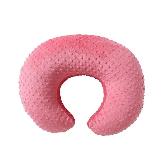 Nursing Pillow Cover Breastfeeding Pillow Cases Plush Dot Slipcover (StrawberryRed)