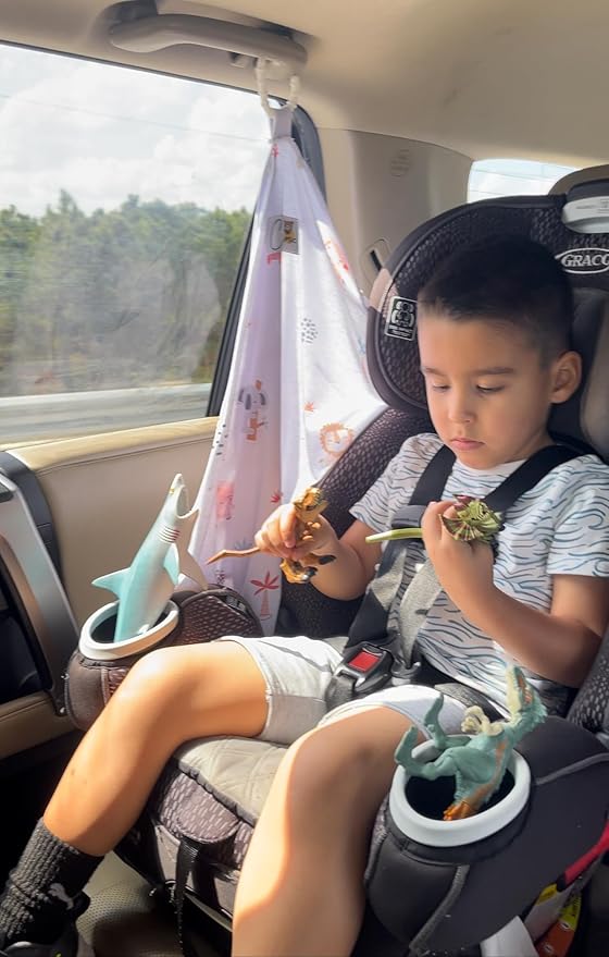 Multi-Use Car Window Shade for Babies & Toddlers, Can be Used as a Nursing Cover and Car Seat Cover, Newborn Essentials, Expecting Mothers and Infants Must Have, Travel Essentials