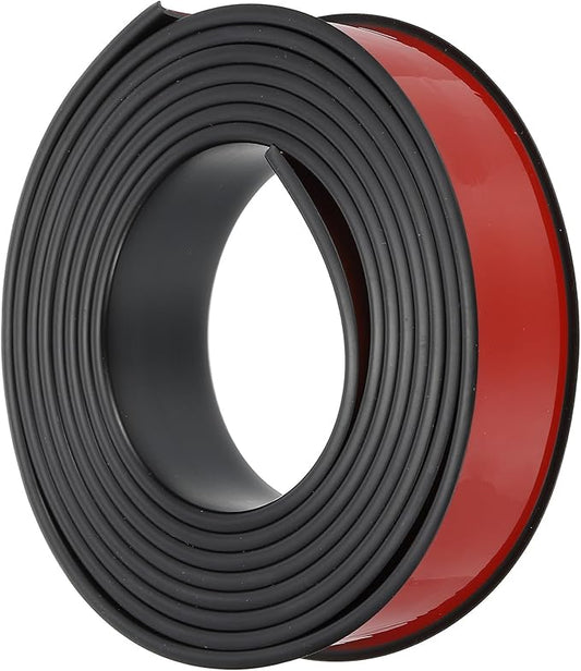 PATIKIL TPE U-Shape Edge Banding, 1-7/16 Inch x 9.8ft Self Adhesive Flexible Veneer Edging Trim Furniture Edge Protector for Shelf Cabinet Table Repair Restoration, Black