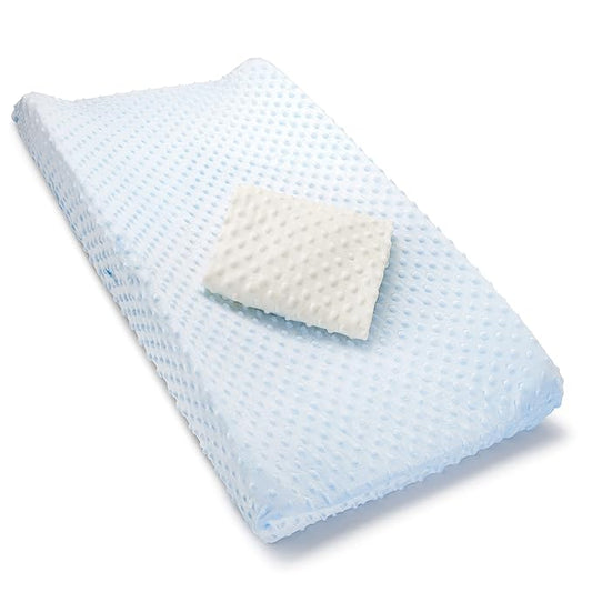 Munchkin® Diaper Changing Pad Covers, 2 Pack, Blue/White – Fits Standard Contoured Changing Pads