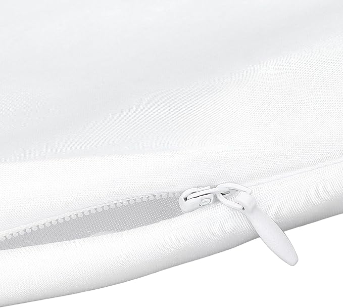 Satin Nursing Pillow Cover,Soft Washable Breathable,Protect for Baby Hair and Skin, Breastfeeding Pillow Slipcover for Feeding (White)
