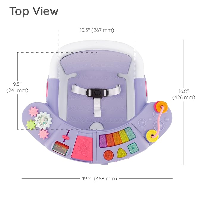 Infantino Music & Lights 3-in-1 Discovery Seat & Booster, Interactive Toddler Seat for Dining Table or Kitchen Chair, Baby Activity Center & Snack Tray, 20 Sounds & Songs, Lightweight Baby Essentials