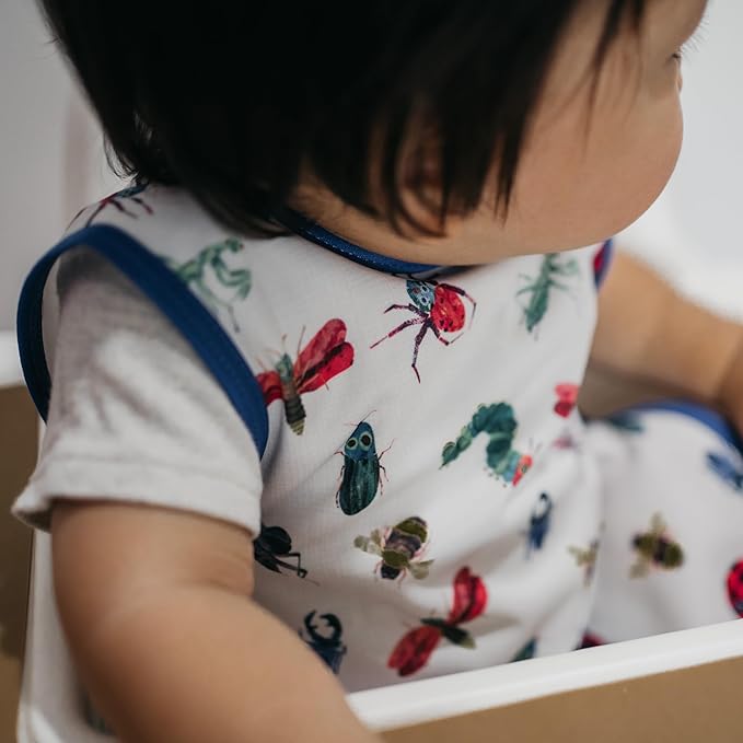 BapronBaby Eric Carle Bug World Bapron - No Neck Tie Safer Bib for Baby & Toddler - Soft Waterproof Stain Resistant - Machine Washable - Sz Preschool 3-5yrs