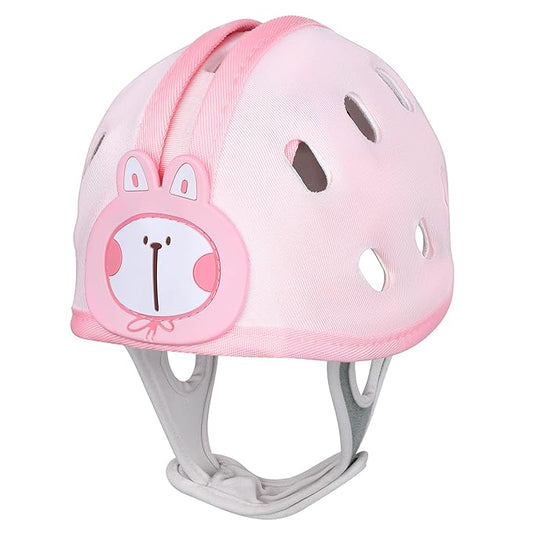 Baby Head Protector for Crawling and Walking, Anti-Collision Soft Infant Helmet for 6-24 Months, Breathable & Ultra-Lightweight & Expandable and Adjustabl (Pink Rabbit)