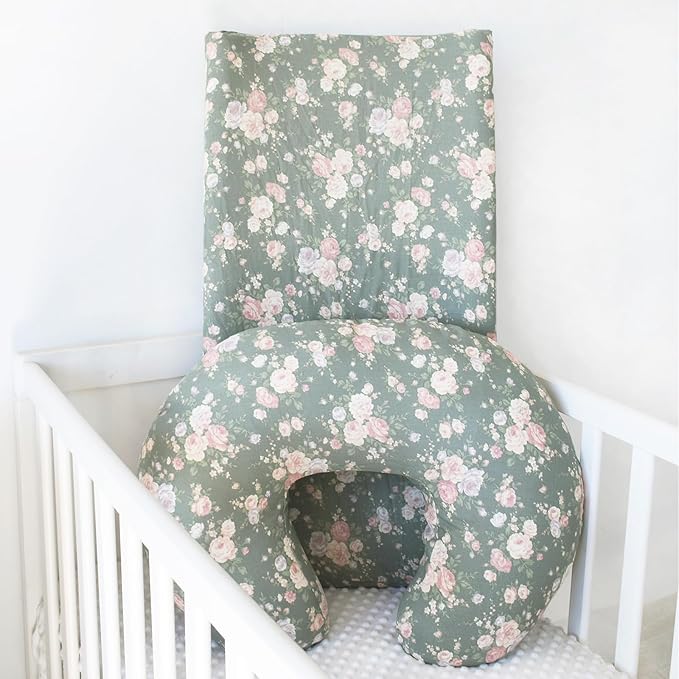Owlowla Changing Pad Cover,Ultra Soft Cotton Changing Table Covers,Breathable&Durable Nursery Diaper Changing Pad Sheets for Baby Boys Girls(Cream&Olive Floral)