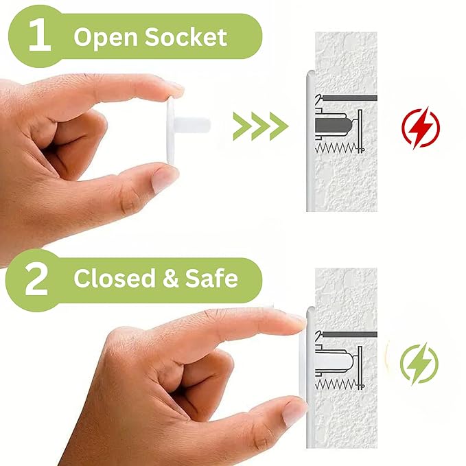 Outlet Cover for Baby proofing – Clear Wall Plug Covers - Childproof Outlet Cover for Electrical Outlets - Simple Installation and Protect Your Babies with Outlet Covers Pack of 50 (Transparent)
