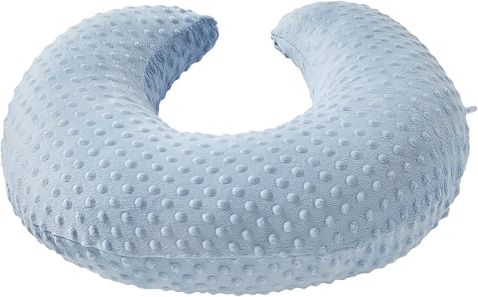 Pillowcase for Nursing Pillow and Positioner for Breastfeeding and Bottle Feeding, Propping Baby, Tummy Time, Baby Sitting Support, Awake-Time Support, Pillow Cover Only (Blue)