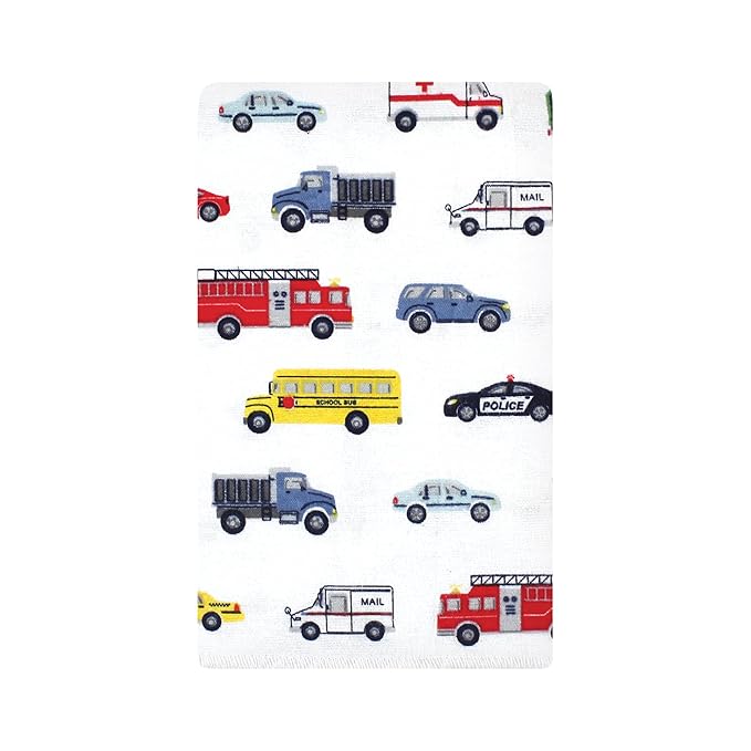 Hudson Baby Unisex Baby Cotton Flannel Burp Cloths, Going Places 10 Pack, One Size