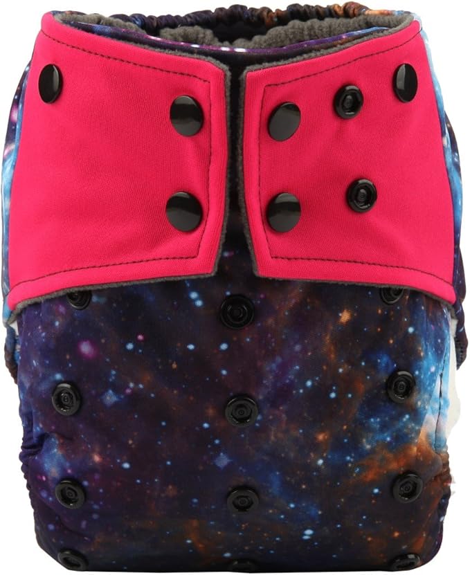 3 AIll in One Night AIO Cloth Diapers Nappy Bulit in Insert Reusable Washable for Girls (Flowers Pack)