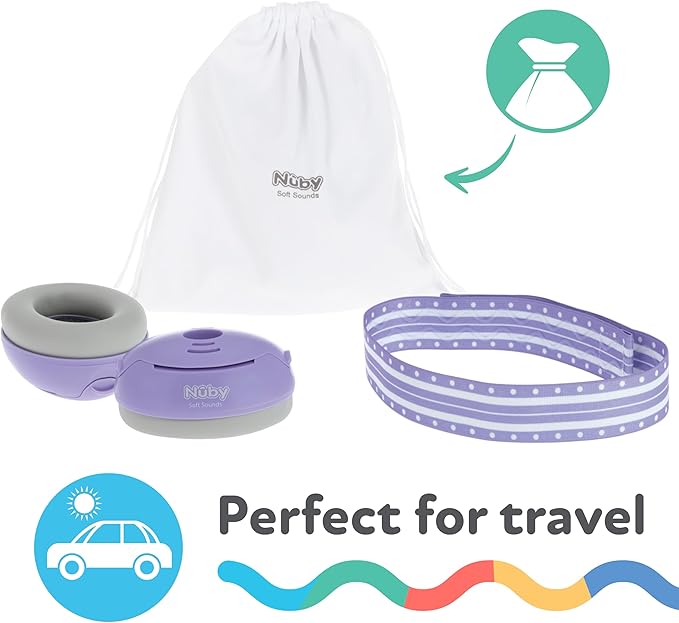 Nuby Soft Sounds Noise-Canceling Earmuffs with Travel Case
