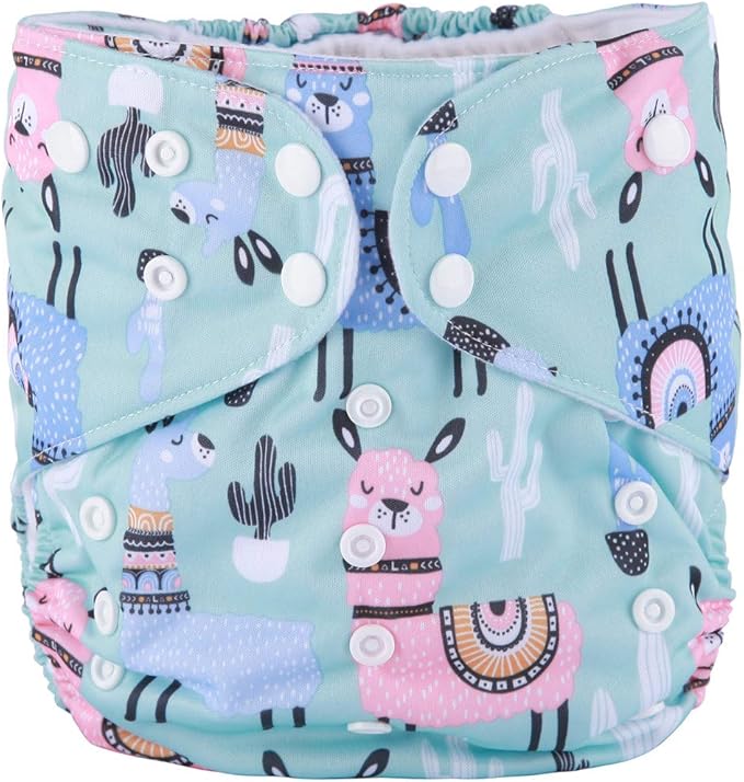 2 to 7 Years Old Junior Big Cloth Diaper Nappy Pocket Reusable Washable Baby (Alpaca)