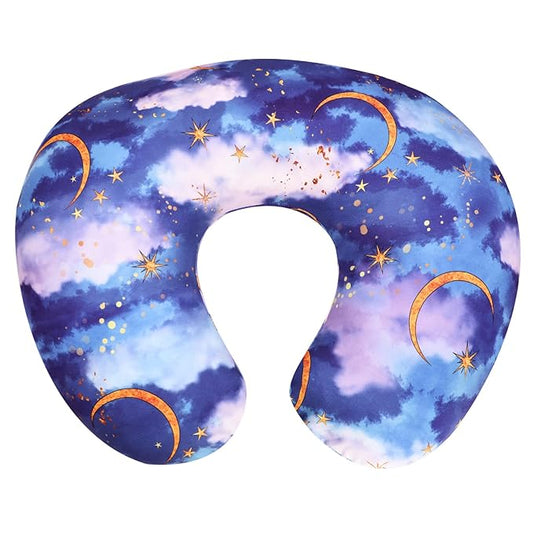 DILIMI Nursing Pillow Cover Stretchy Removable Cover for Breastfeeding Pillows, Ultra Soft Comfortable Slipcover for Baby Girl and Boy, Moon