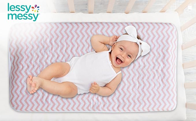 Waterproof/Leak-Proof Diaper Changing Pad Covers with Elastic Edges – Fits Standard Changing Pads – Soft, Unique Machine Wash & Dryer Safe, Snug Fit – (Coral)