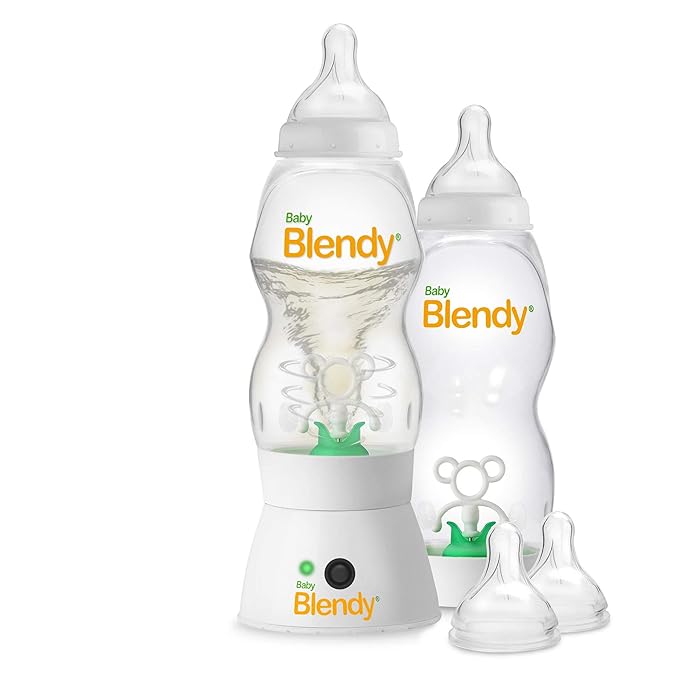 Baby Bottles - Best Infant to Toddler Milk Feeding Containers with Anti-Colic | Air Vent System - with Blender Mixer for Babies Newborns Infants Toddlers | (6-12 Months) Prime Bundle
