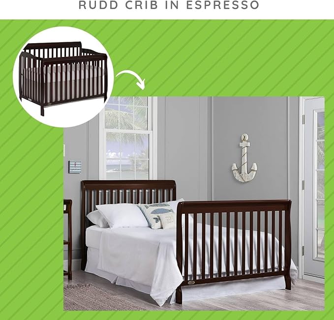 Full-Size Conversion Kit Bed Rails for Viv + Rae Convertible Cribs - Solid Wood Rail - Toddler and Adult Bed Rail for Full-Size Beds - Essential Nursery & Baby Furniture (Espresso, Option 4)
