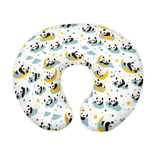 Panda Moon Baby Feeding Pillow Cover Super Soft and Stretchy Personalized Breastfeeding Pillowcase Newborn for Boys Girls, 1 Pack