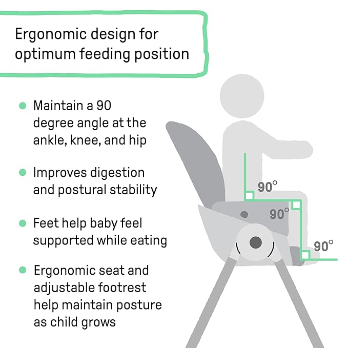 Ingenuity Proper Positioner Deluxe High Chair - 7-in-1 Convertible Baby Seat, Removable Rocking Infant Seat, Unisex, for Ages 0-36 Months