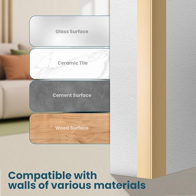8Pcs 36" Metal Corner Protector, L-Molding Corner Guards for Walls, Cabinets, Baseboards, Furniture Decorative Trim, Size 36" x 2" (Gold,Pack of 8)