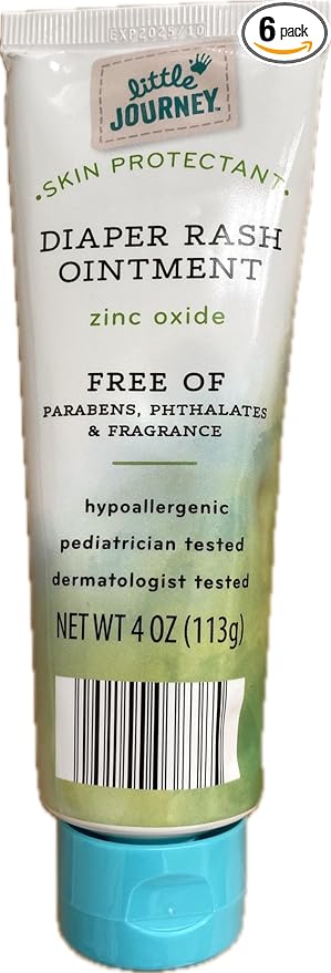 Little Journey Diaper Rash Cream, Pediatrician Tested, Diaper Rash Cream, Skin Protectant. Zinc Oxide -FREE OF - parabens & phthalates & fragances with vitamin E . white