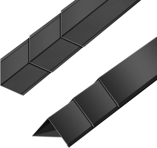 6PCS Black Aluminium Wall Corner Protector Guard 1.2x1.2x48” Corner Trim Molding L Metal Edge Protectors for Walls Corner Guards