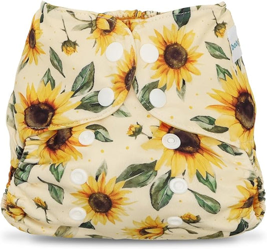 babygoal Baby Cloth Cover for Prefolds,Flats or Fitted Diapers– Adjustable, Reusable, Waterproof Swim Diaper Cover