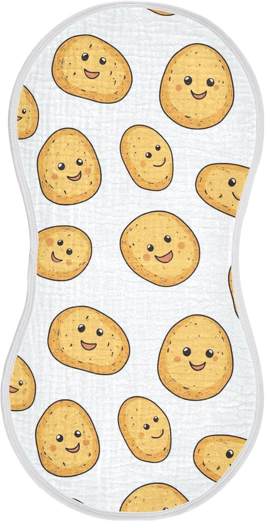 vvfelixl Potato Baby Burp Cloths for Baby Boy Girls Baby Washcloths Burp Rags 1 Pack
