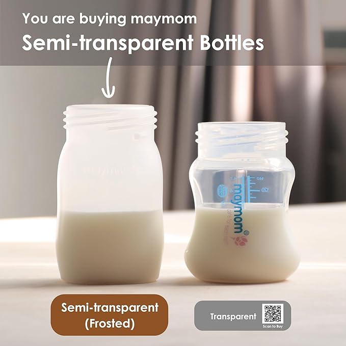 Maymom Wide Neck Breastmilk Collection n Storage Bottle 5.4 oz; Re-markable SureSeal Disc. Fits Spectra S2 Spectra S1 9 Plus.