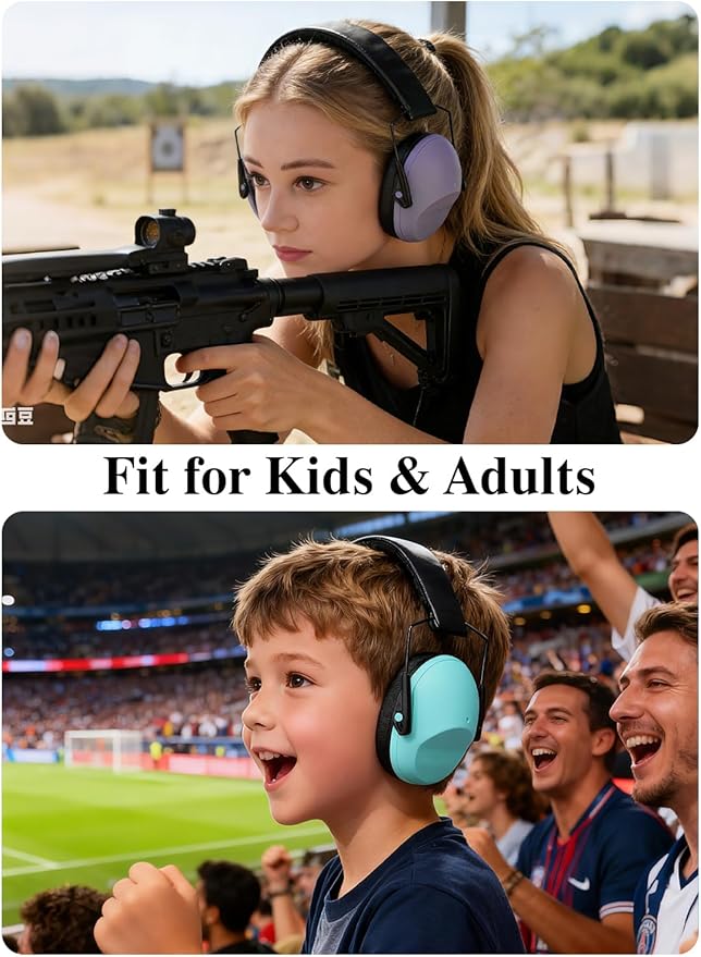 Noise Canceling Headphones for Kids 2PACK, 25-31NR Noise Reduction Earmuffs for Fireworks, Autism