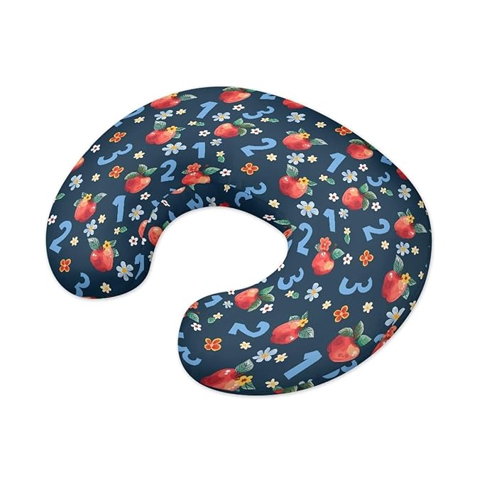 Apples Number Breastfeeding Pillow Cover Nursing Cover for Newborn Girls Boys Super Soft and Comfortable Slipcover Gift, 1 Pack