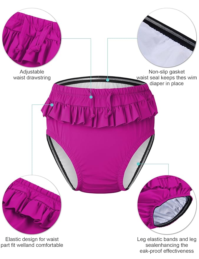 Youth Special Needs Reusable Swim Diapers Swimwear for Incontinence Diaper Covers Waterproof,Leakproof