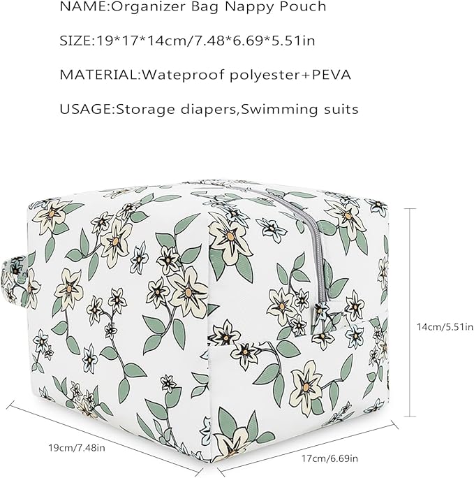 MOMIGO Wet Dry Bags for Baby Cloth Diapers - Waterproof Pod Hanging Diaper Bag Reusable, Washable for Baby Stroller, Diaper Bag, Breast Pump Parts, Travel Bag