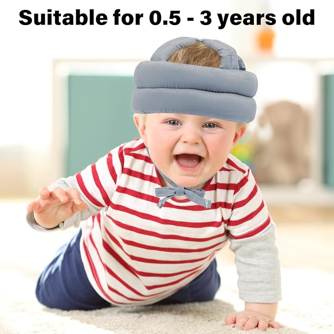 Baby Safety Helmet Baby Head Protector No Bumps for Running Walking Crawling, Safety Head Adjustable Protective Cap Headguard Hat