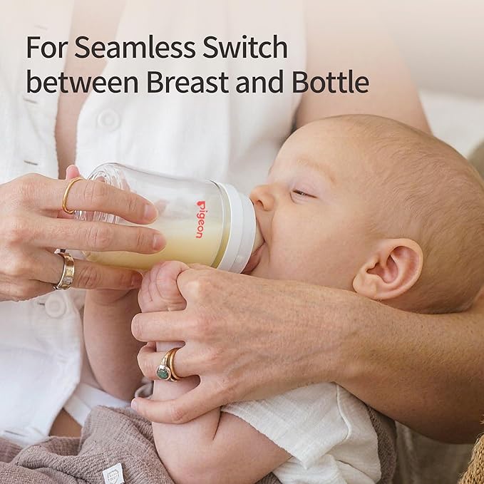 Pigeon Silicone Nipple (LL) with Latch-On Line, Natural Feel, 9+ Months, 4 Counts