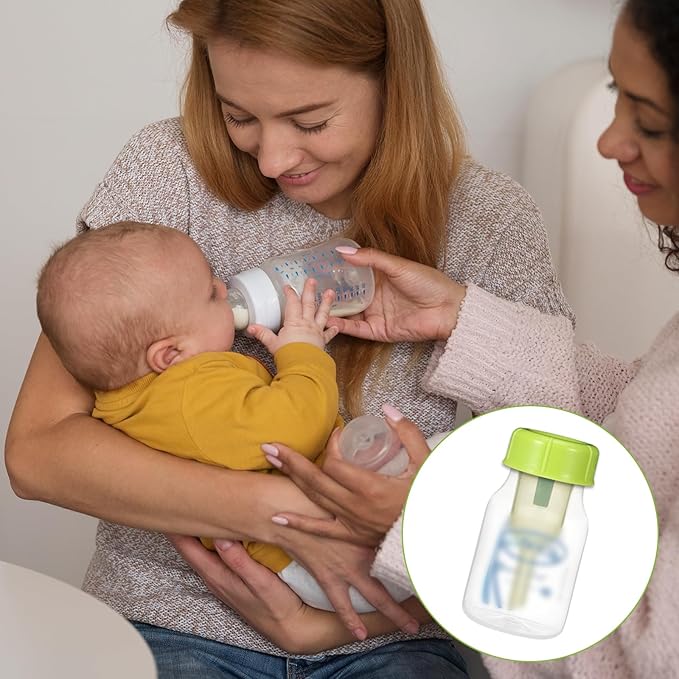 10Pcs Narrow Bottle Caps Compatible with Dr Brown's, for Medela, for Ameda, Storage Travel Caps Replacement for Dr Brown, Leak Proof Lids with Sealing Gasket, Fits Narrow Neck Bottles(Green)