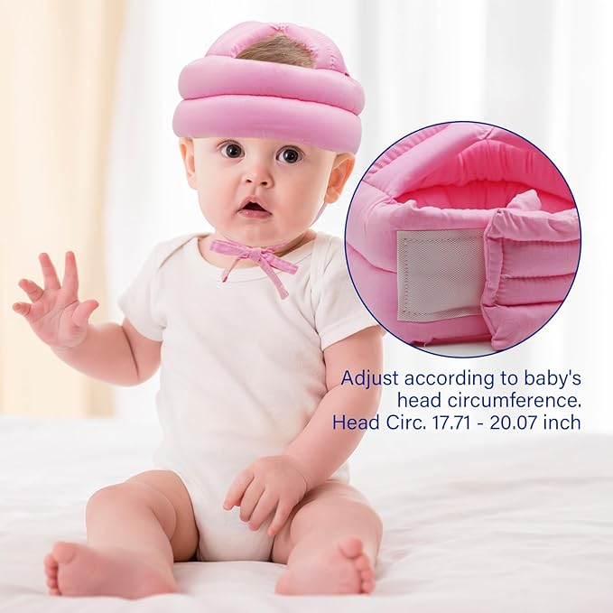 Baby Safety Helmet Baby Head Protector No Bumps for Running Walking Crawling, Safety Head Adjustable Protective Cap Headguard Hat
