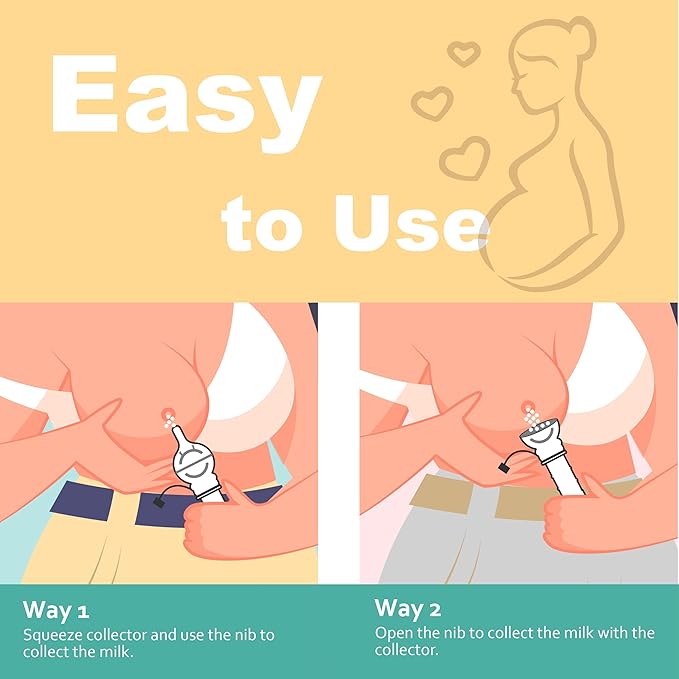 Colostrum Collector Kit Tenmonth Breast Milk Collector with Storage Case Set, Portable Colostrum Container Ready-to-Use, BPA Free 0.1oz/4ml, 12pcs