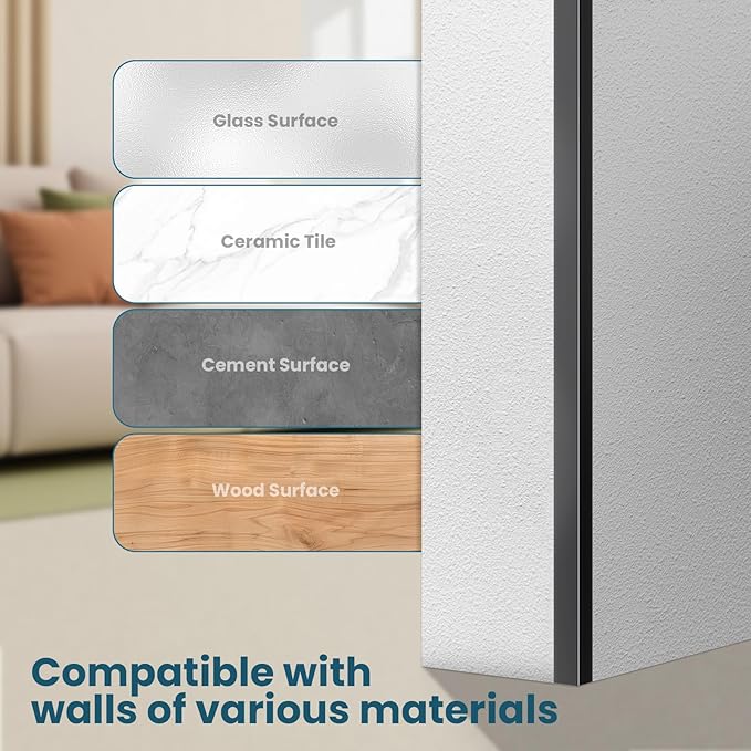8Pcs 57" Black Metal Corner Protector, L-Molding Corner Guards for Walls, Cabinets, Baseboards, Furniture Decorative Trim, Size 57" x 1" (Pack of 8)