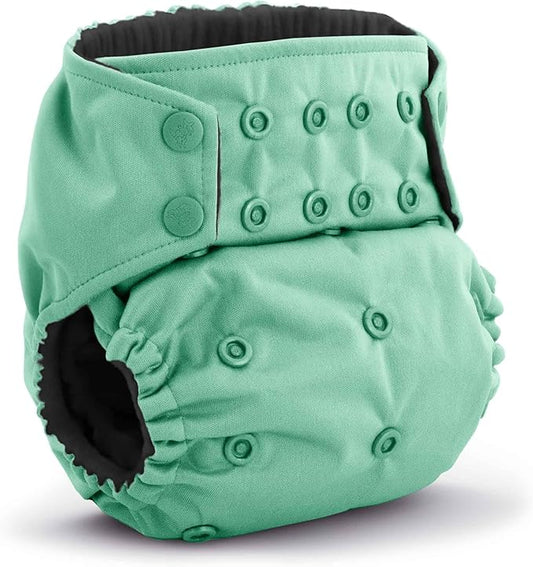 Kanga Care Rumparooz G3 OBV Cloth Diaper Reusable One Size Pocket Diaper with Patented Inner Double Gusset 2 pcs Bamboo Rayon Insert Soaker | Scuba (6-55+ lbs)