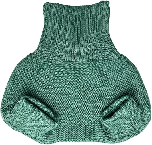 EcoAble Merino Wool Diaper Cover – Organic Overnight Knit Cover | Breathable Natural Fiber | Ideal for Fitted Cloth Diapers (EU98-104, Mint)
