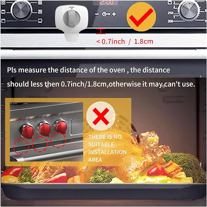 Childproof Oven Door Lock Baby Safety Oven Lock Child Safety Heat-Resistant Adhesive no Tools Need or Drill (White-1Pcs)