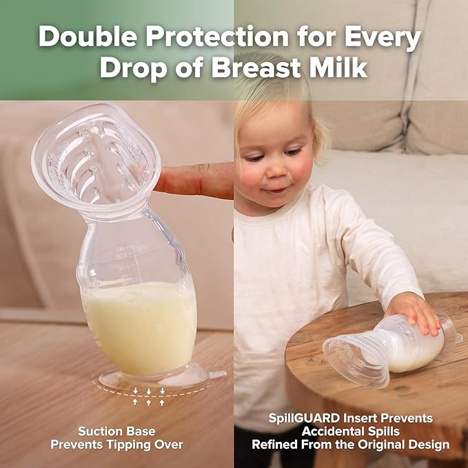 haakaa Gen.2 Plus Upgraded Manual Breast Pump, 5oz/150ml Multi-Ring ComfortCARE Sensitive Silicone Breast Pump with Spill-Guard Insert Set, Patent-Pending Design for Breastfeeding Moms