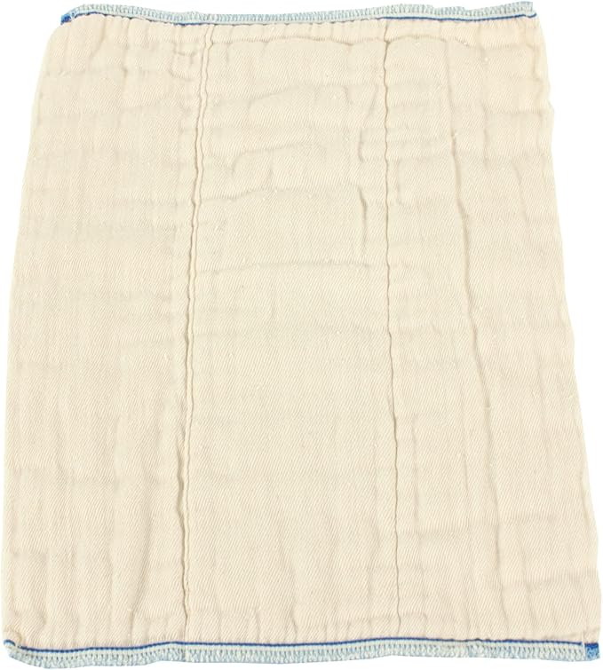 OsoCozy Unbleached Prefold Cloth Diapers 100% Cotton, Durable, Soft, Absorbent, Sustainable & Economical - dims, Fits size range. - (Size)