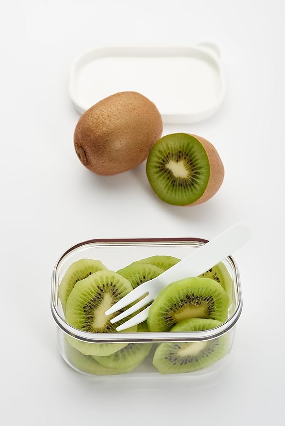 Mepal Take a Break Fruit Box To Go - 250 ml With Small Fork - Fits Ideally in Lunch Box - Vivid Mauve