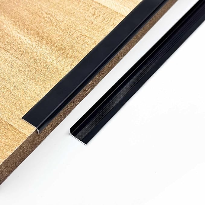 10-Pack 36 Inch Aluminum Tile Edge Trim – L-Shape Metal Tile Edging for Backsplash, Wall Corners, and Finishing – Square TileTrim (Black, 36 Inch)
