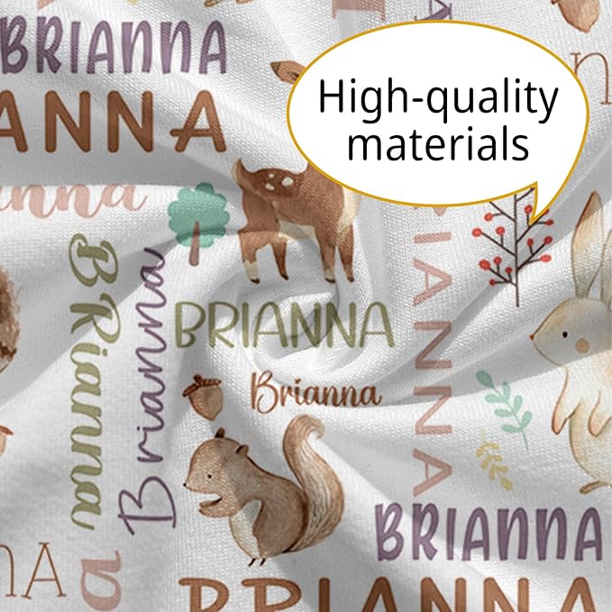 Baby Nursing Pillow Cover - Personalized Name Breastfeeding Pillow Cover with Rabbit Pattern, Stretchy Removable U-Shaped for New Moms, Soft Breathable Slipcover for Infant Boys Girls